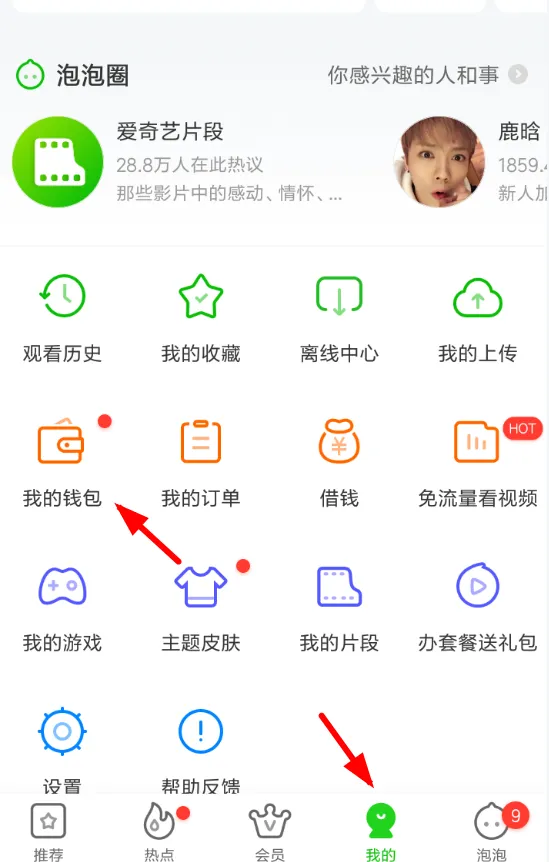 在爱奇艺APP中查额度领会员的具体