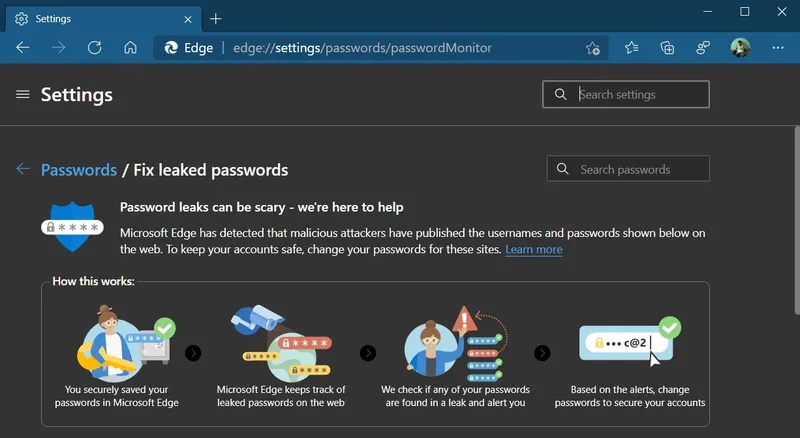 微软 Edge 浏览器本月更新内容：密码泄露警报，垂直标签等