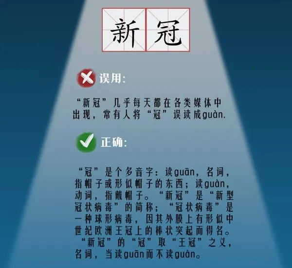 新冠怎么读拼音是什么