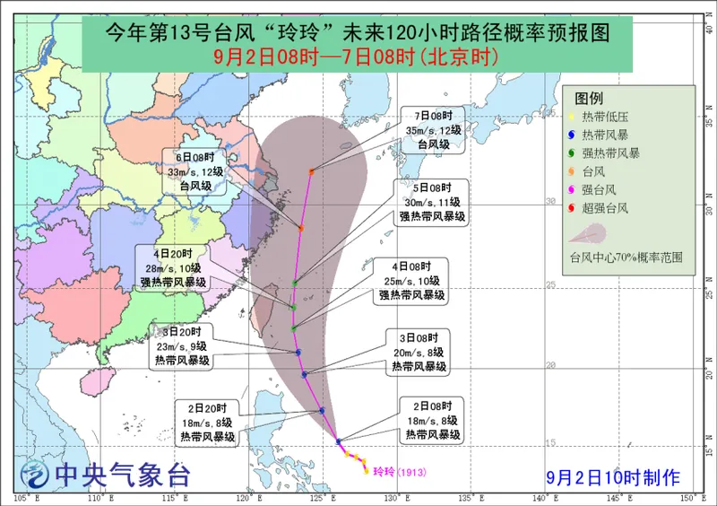 2019年13号台风玲玲什么时候生成 1