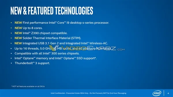 VCZ曝光疑似Intel 9代酷睿的内部文