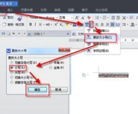 wps如何把字变大写