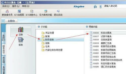 金蝶总账科目余额表 | 在金蝶K3中