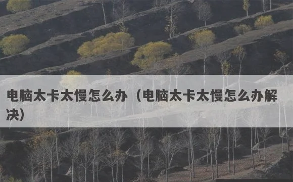 电脑太卡太慢怎么办解决 | 电脑太