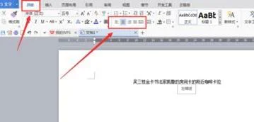 wps中让字居中对齐 | wps里让文本