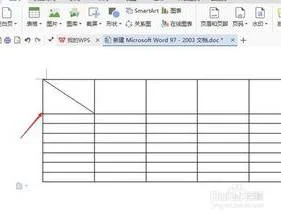 wps如何在表格里整斜线