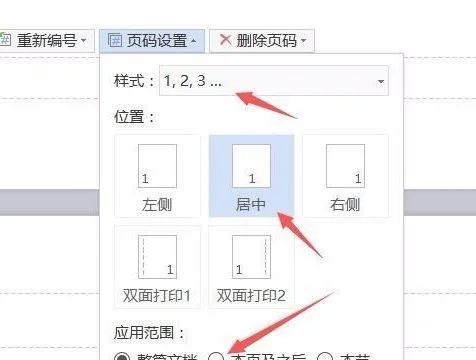 在wps中论文页码如何设置页码格式设置