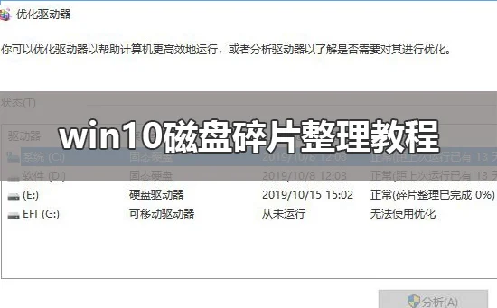 win10磁盘碎片整理在哪win10磁盘碎