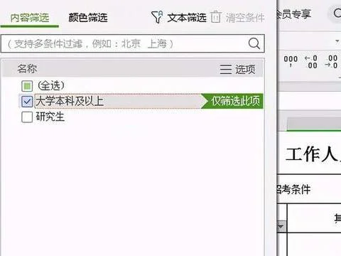 wpsexcl如何设置筛选