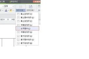 wps表格如何上下左右居中对齐