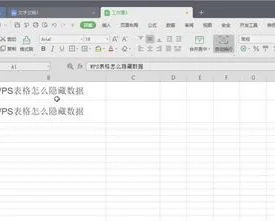 wps数据隐藏如何恢复