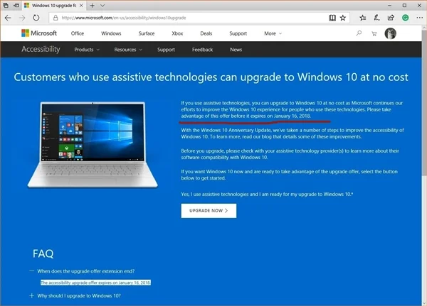微软宣布Windows 10免费升级再次延