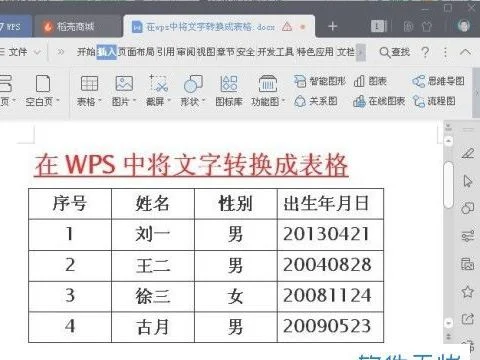 wps中表格转化成文字 | 把WPS表格