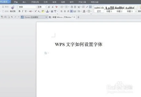 在wps中如何设置字体大小