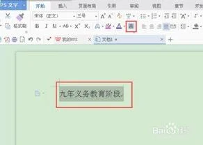 wps里如何改变字符底纹