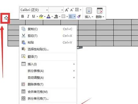 wps文字表格如何整体缩放