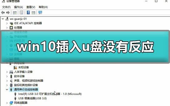 win10插u盘没有反应怎么办win10插