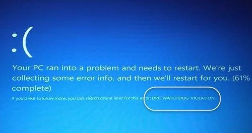 用户升级Win10后蓝屏提示DPC WATCH