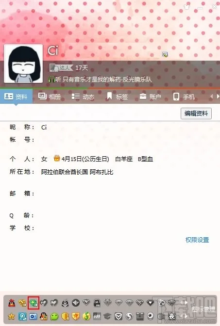 QQ绿钻豪华版个人信息界面