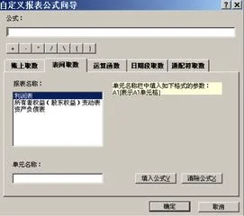 金蝶筋斗云报表公式设置 | 金蝶报