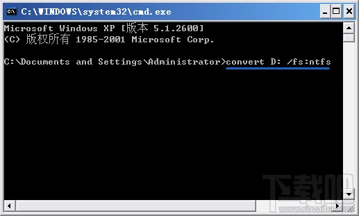 FAT32转NTFS命令