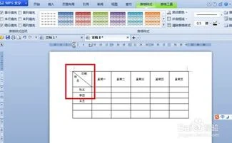 wps文字如何制作表头