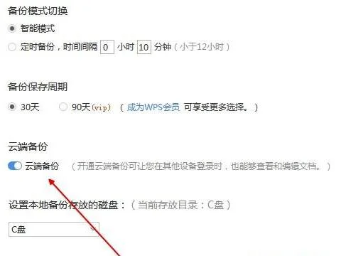 wps2019如何关闭自动云备份