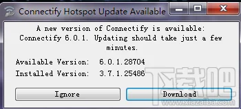connectify升级提示