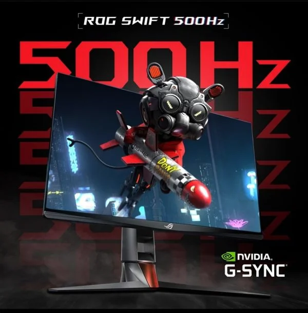 全球最快屏幕！华硕ROG将推出500Hz刷新率电竞显示器：支持G-Sync